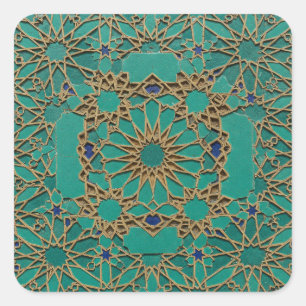 Morocco zellij Tile Travel Square Sticker