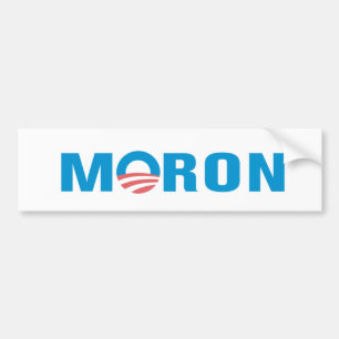 MORON Anti Obama Bumper Sticker