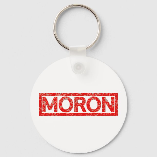 Moron Stamp Key Ring (Front)