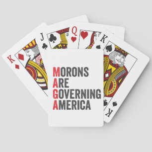 Morons Are Governing America 4th of July Playing Cards