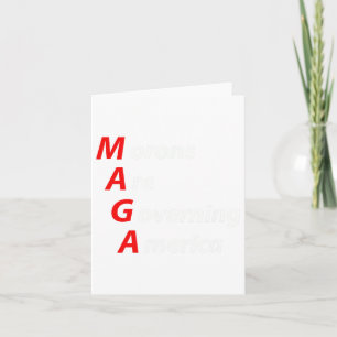 Morons Are Governing America Anti Trump Political Card