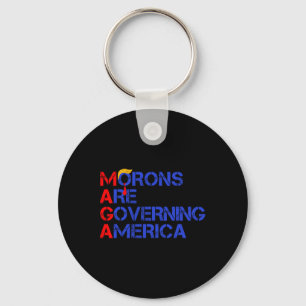 Morons Are Governing America Funny Trump 2024 1 Key Ring