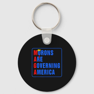 Morons Are Governing America Funny Trump 2024 Key Ring