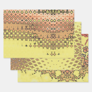 Morph 1 abstract asymmetrical wrapping paper sheet
