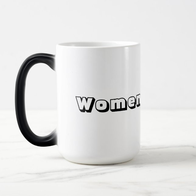 Morphing Mug – "Women" Text Name Printed (Left)