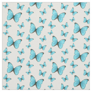 Morpho butterflies cartoon illustration  fabric