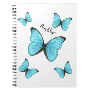 Morpho butterflies cartoon illustration notebook