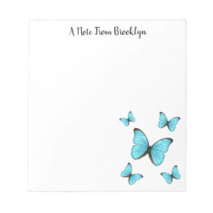 Morpho butterflies cartoon illustration notepad