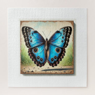 Morpho Butterfly 290624IREF126 - Watercolor Jigsaw Puzzle