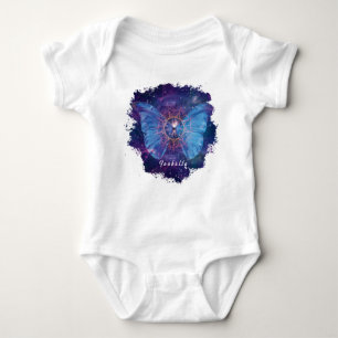 Morpho butterfly / Galaxy Mandala Baby Bodysuit