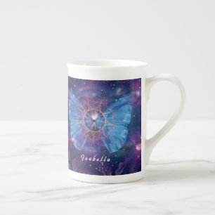 Morpho butterfly / Galaxy Mandala  Bone China Mug