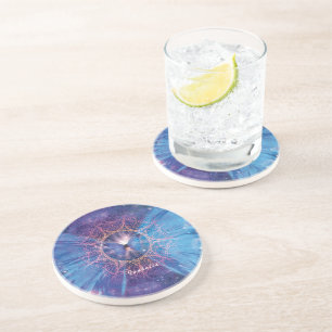 Morpho butterfly / Galaxy Mandala  Coaster