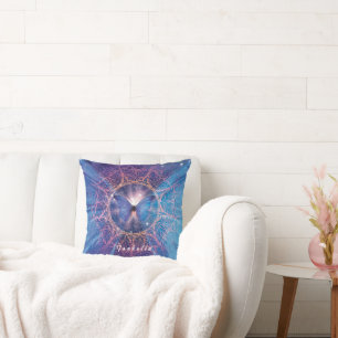 Morpho butterfly / Galaxy Mandala Cushion