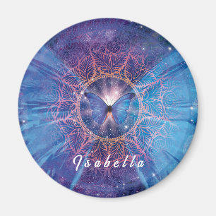 Morpho butterfly / Galaxy Mandala  Magnet