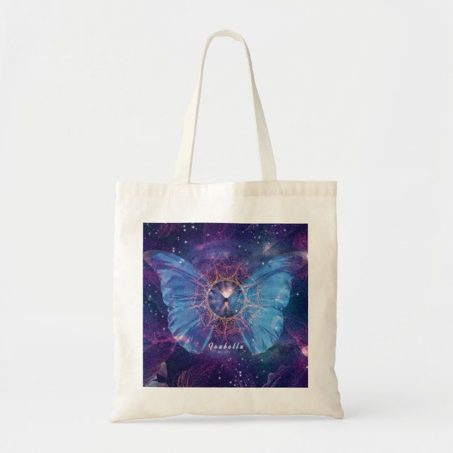 Morpho butterfly / Galaxy Mandala   Tote Bag (Front)