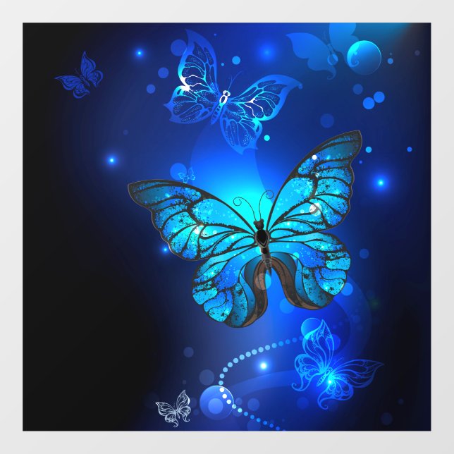 Morpho Butterfly in the Dark Background (Sheet)