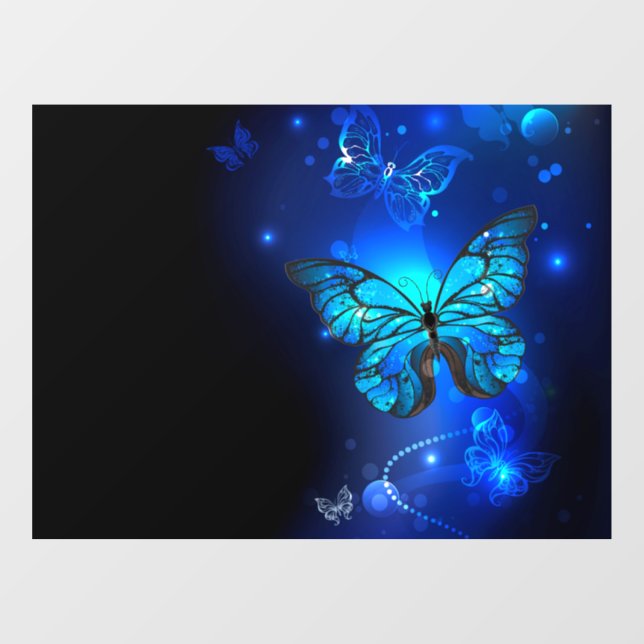 Morpho Butterfly in the Dark Background (Sheet)