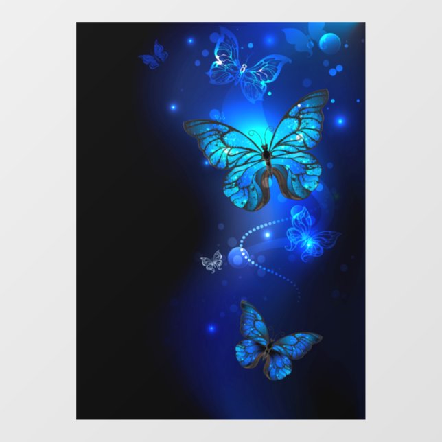 Morpho Butterfly in the Dark Background (Sheet)
