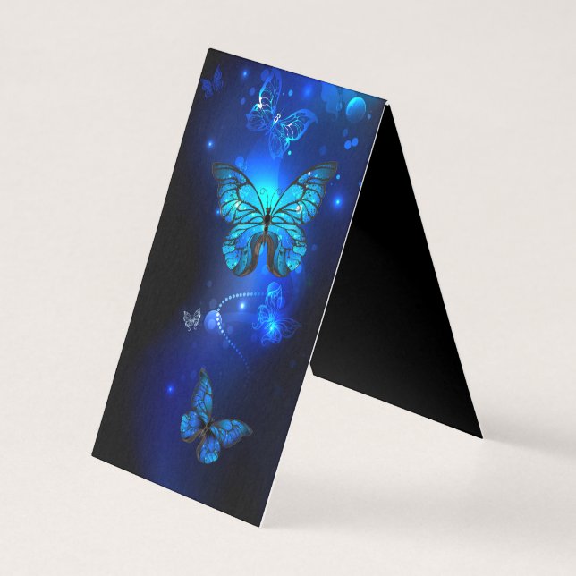 Morpho Butterfly in the Dark Background (Back)