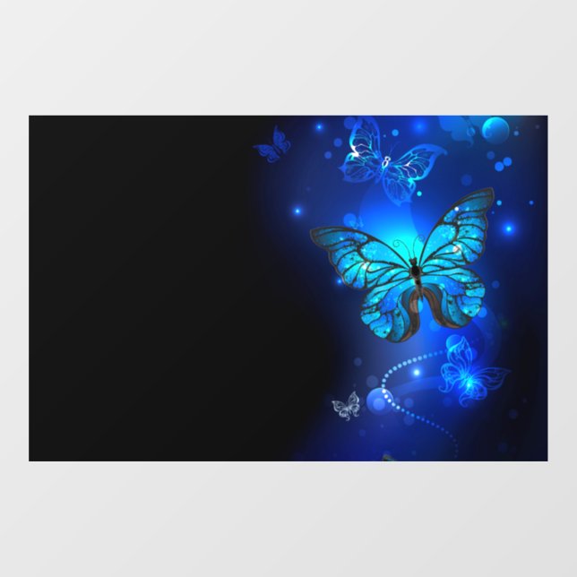 Morpho Butterfly in the Dark Background (Sheet)