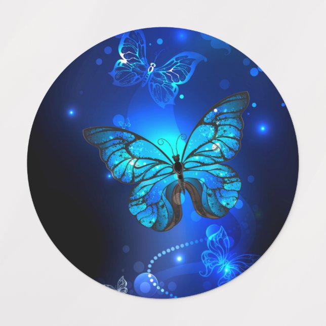 Morpho Butterfly in the Dark Background (Design 1)