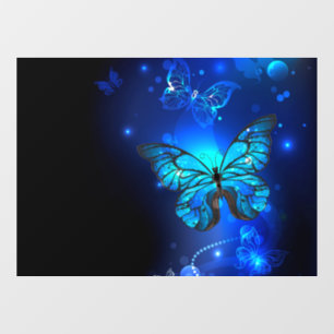 Morpho Butterfly in the Dark Background