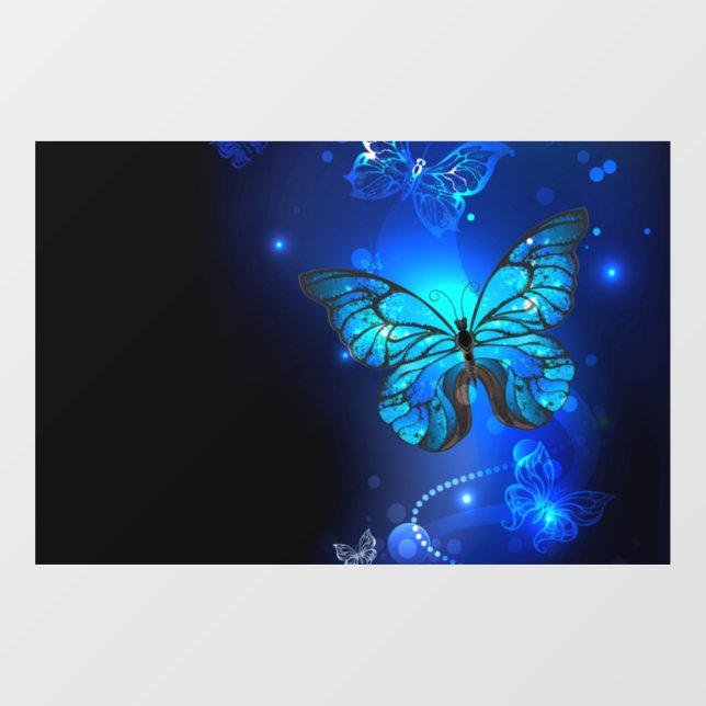 Morpho Butterfly in the Dark Background (Sheet)