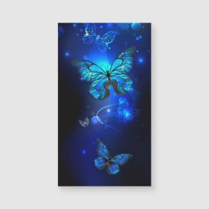 Morpho Butterfly in the Dark Background