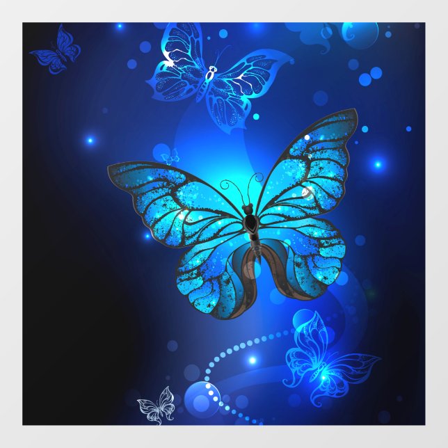 Morpho Butterfly in the Dark Background (Sheet)