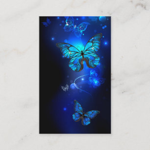 Morpho Butterfly in the Dark Background Business Card
