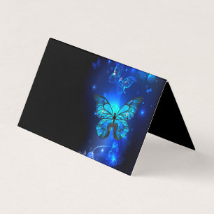 Morpho Butterfly in the Dark Background Business Card