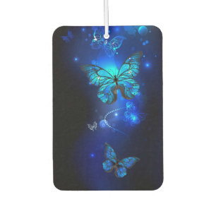 Morpho Butterfly in the Dark Background Car Air Freshener