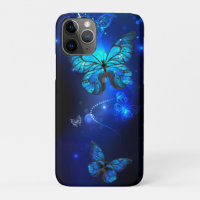 Morpho Butterfly in the Dark Background