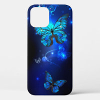 Morpho Butterfly in the Dark Background