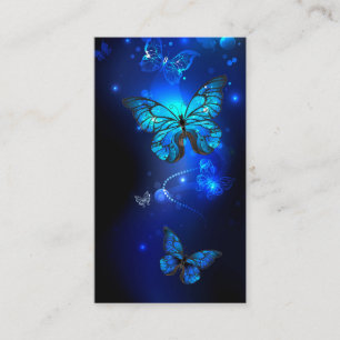 Morpho Butterfly in the Dark Background Enclosure Card