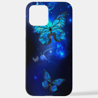 Morpho Butterfly in the Dark Background