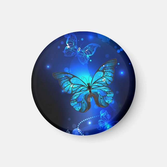 Morpho Butterfly in the Dark Background Magnet (Front)