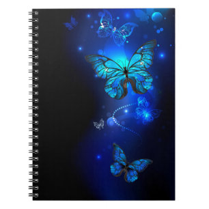 Morpho Butterfly in the Dark Background Notebook