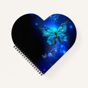 Morpho Butterfly in the Dark Background Notebook