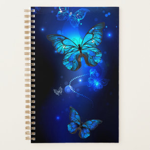 Morpho Butterfly in the Dark Background Planner