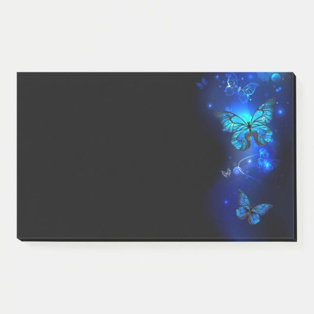 Morpho Butterfly in the Dark Background Post-it Notes (Front)
