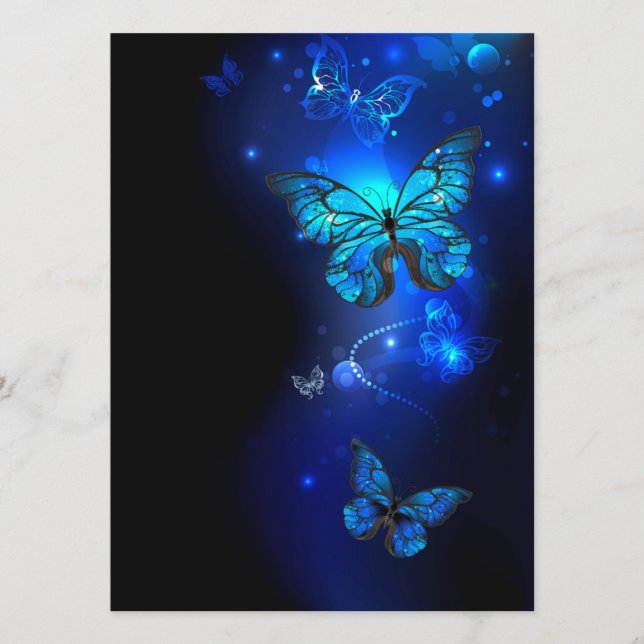 Morpho Butterfly in the Dark Background Program (Front)