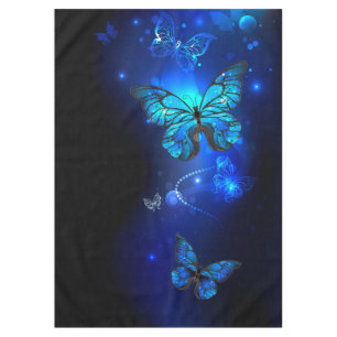 Morpho Butterfly in the Dark Background Tablecloth