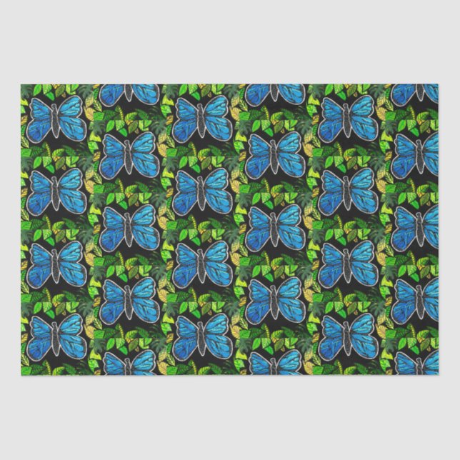 Morpho Butterfly Tissue Paper (Front)