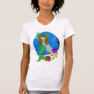 Morrigan the Green Merfaery and Dolphin T-shirt