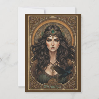 Morrígu Celtic Goddess Art Flat Thank You Card