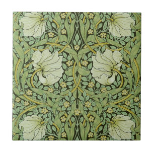 Morris 1876 Vintage Pimpernel Floral Pattern Ceramic Tile
