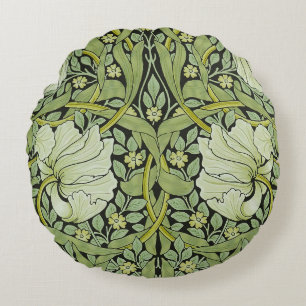 Morris 1876 Vintage Pimpernel Floral Pattern Round Cushion