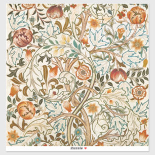 Morris Acanthus Floral Crewel Embroidery Pattern