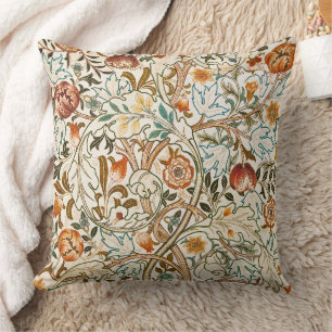 Morris Acanthus Floral Crewel Embroidery Pattern Cushion